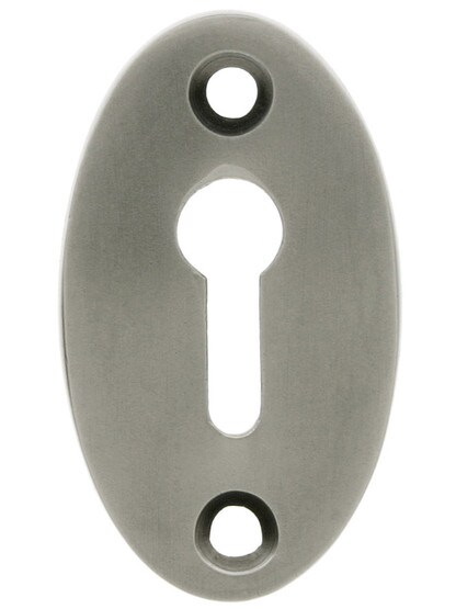 Plain Keyhole Cover - 1 7/8 x 1 1/8 inch in Antique Pewter.